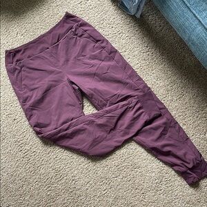 CRZ YOGA Purple Jogger Track Pants with Elastic Cuffs